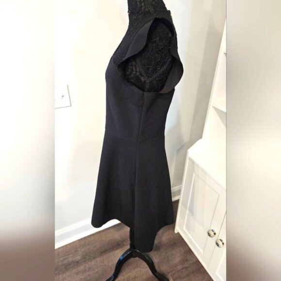 XOXO Womens Black Lace Inlay Flutter Sleeves Cocktail Dress Juniors XXL - Picture 3 of 12